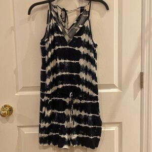 Tie-dye Drawstring Romper￼